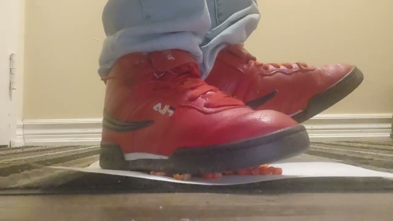 Stepping on hot cheetos