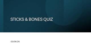Sticks & Bones Live Stream