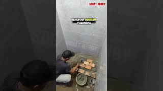 cara pasang lantai kramik klosed duduk kamar mandi #seputarbangunan #carapasangkramik#tukangkramik