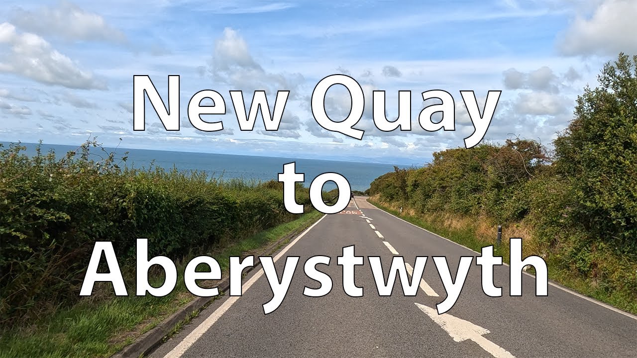[4K] Driving from New Quay to Aberystwyth (UK)