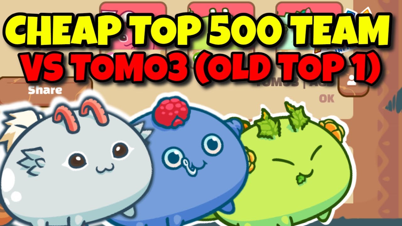 CHEAP TOP 500 TEAM AXIE INFINITY - Season 19 - Budget Build Vs Top PLayer TOMO3 - ARENA TOP PLAYER