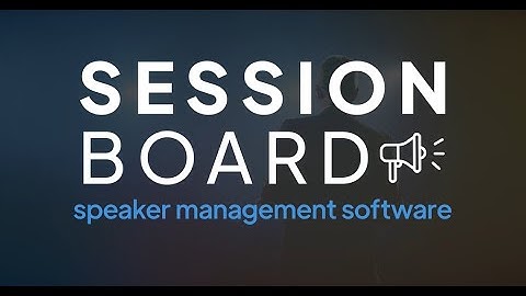 Speaker Management Software | Sessionboard