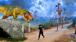 Siren head vs T-rex |Jurassic World Dominion in Real Life Fight | Dinosaurs Fun Movie 2023 #rsdipok