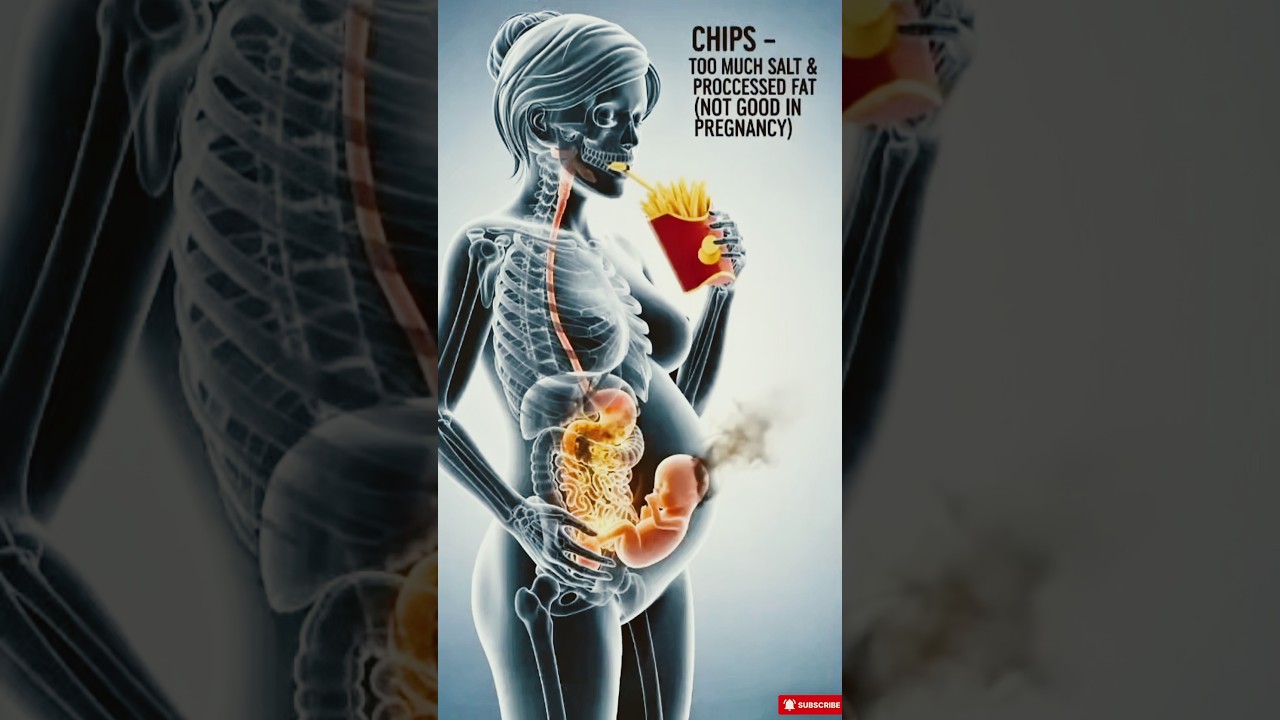 Pregnant Woman Eating Chips | Bad Effects on Baby | Clear Anatomy Animation”