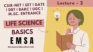 Basics For CSIR NET Life Science In Hindi | EMSA | Animated Video | SET | M.Sc. Entrance | L-2