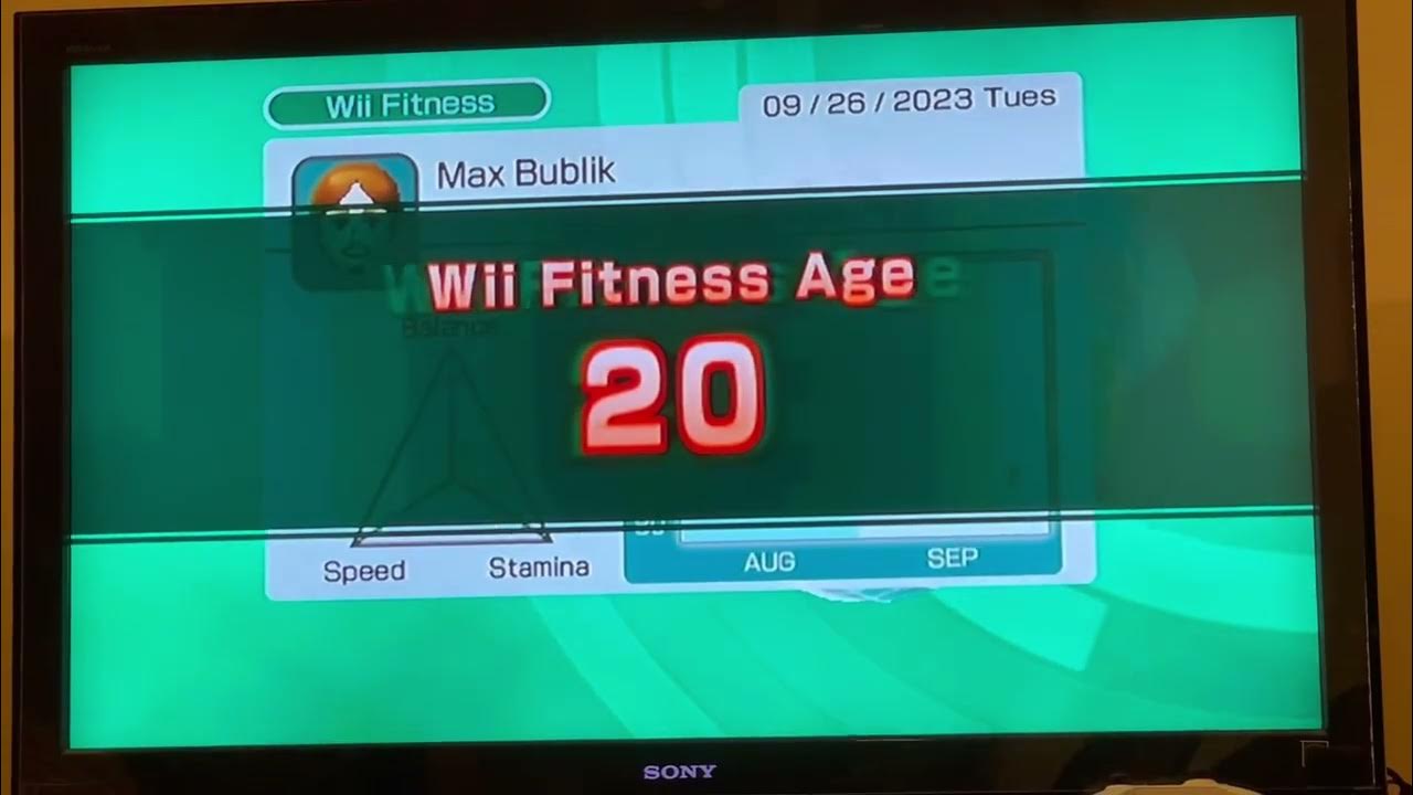 Wii Sports Picking Up Spares Challenge Cleared + Wii Fitness Age 25