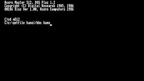 Econet to M512 running DOS