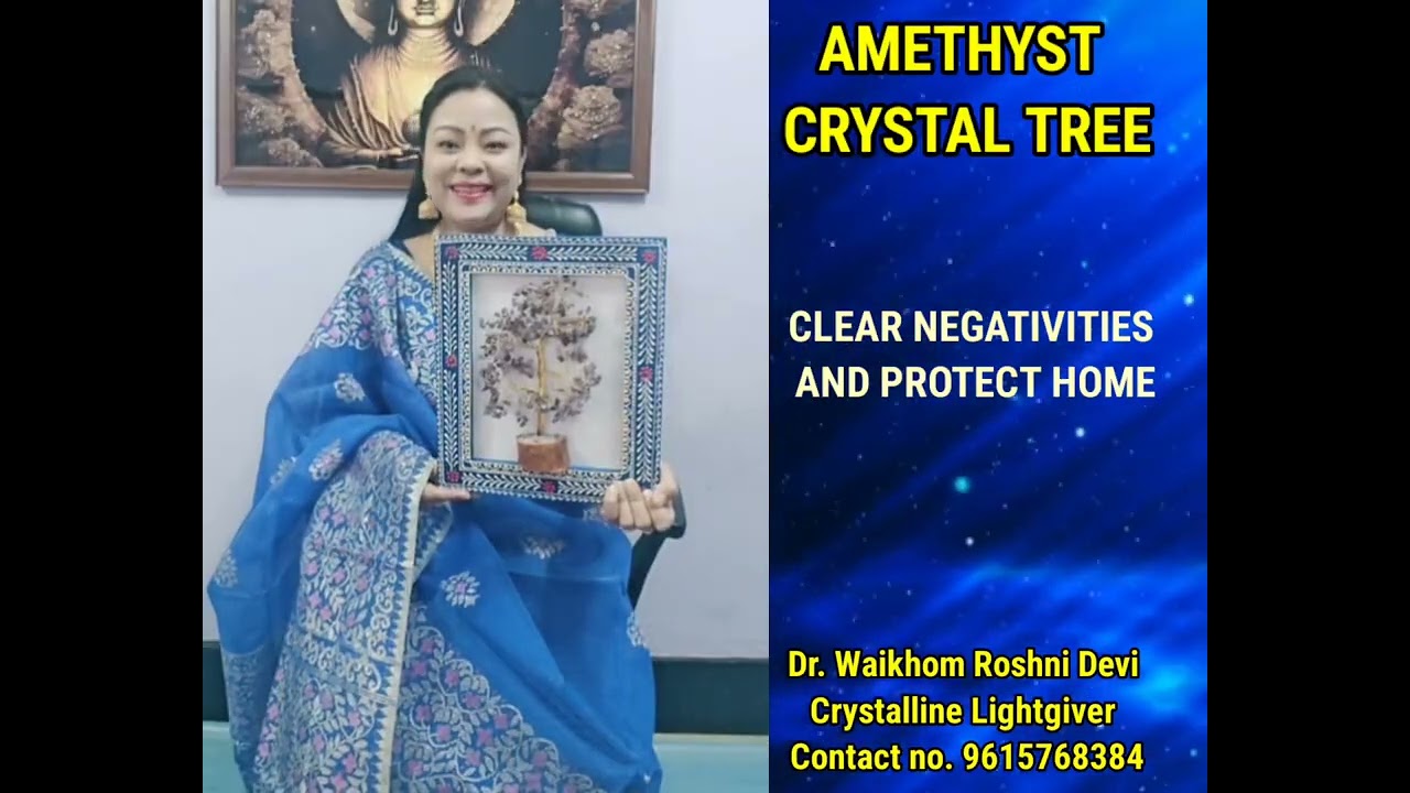 Amethyst crystal tree for cleaning home and protecting home (English Language)
