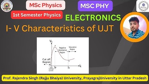 MSc physics1st sem: Electronics :I-V characteristics of ujt |prs University|prsu|msc physics|