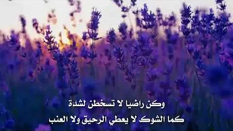 اذا المرء لم يرضى بما ربه وهب كلمات