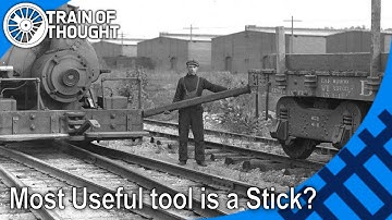 The dangerous railroad art of shunting wagons with wooden sticks - Poling