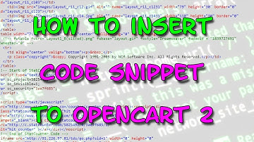 How to insert code snippet to Opencart 2
