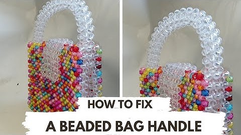 HOW TO ATTACH HANDLE TO A BEADED BAG/DIY/BEGINNERS FRIENDLY  #diycraft #beadedbags #beadedwork
