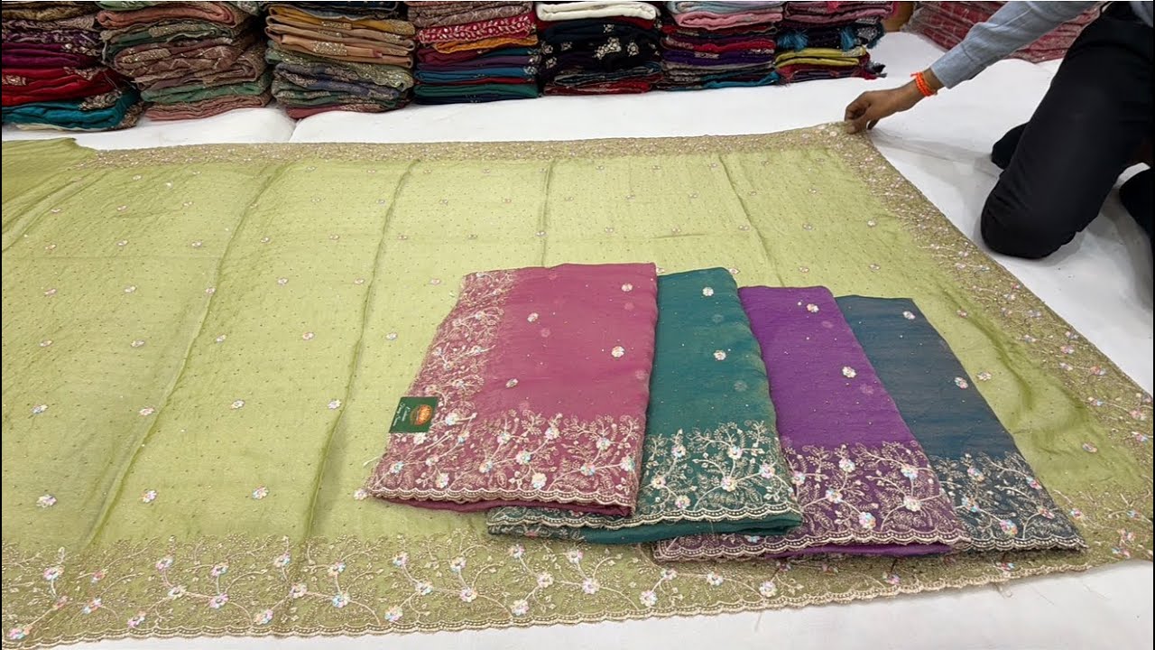 chickpet Bangalore wholesale fancy designer sarees||Single saree courier available