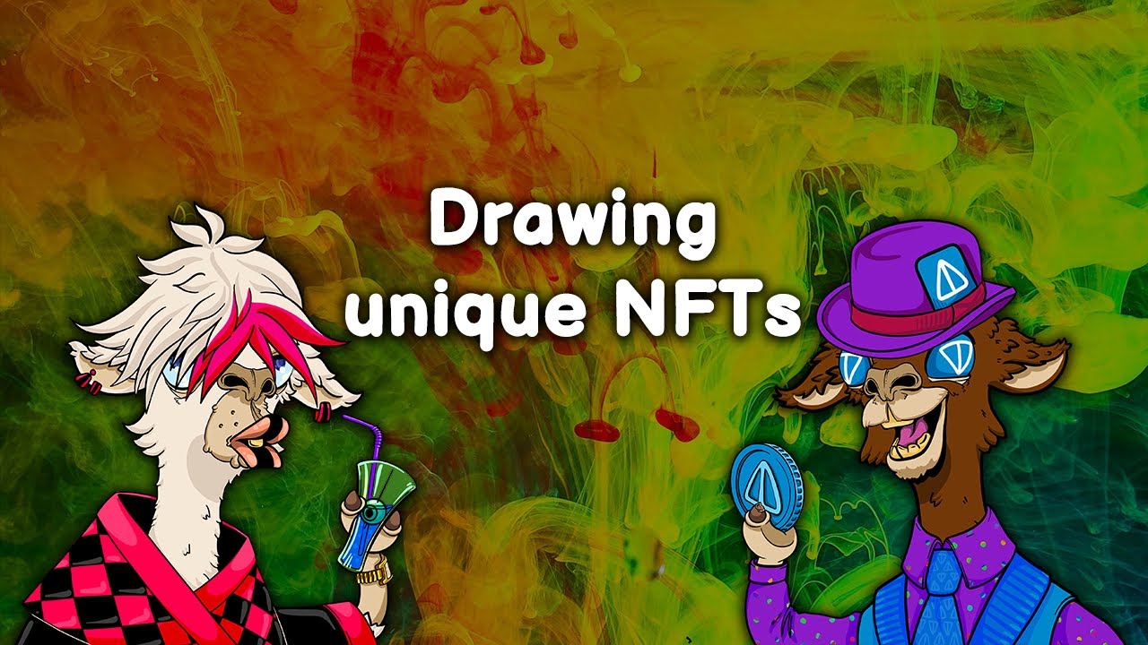 The process of creating NFT images by an artist | Unique | Crazy Llama Farm