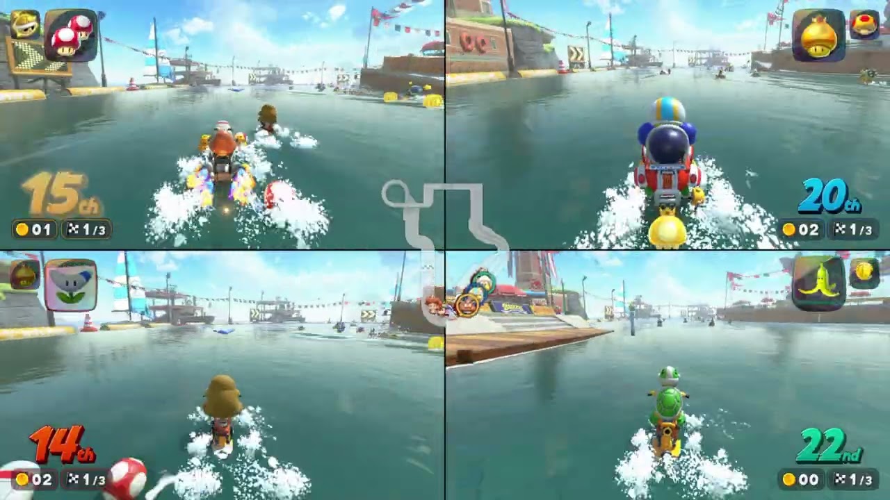 Mario Kart World - 4 Player Smart COMs: VS Races #88