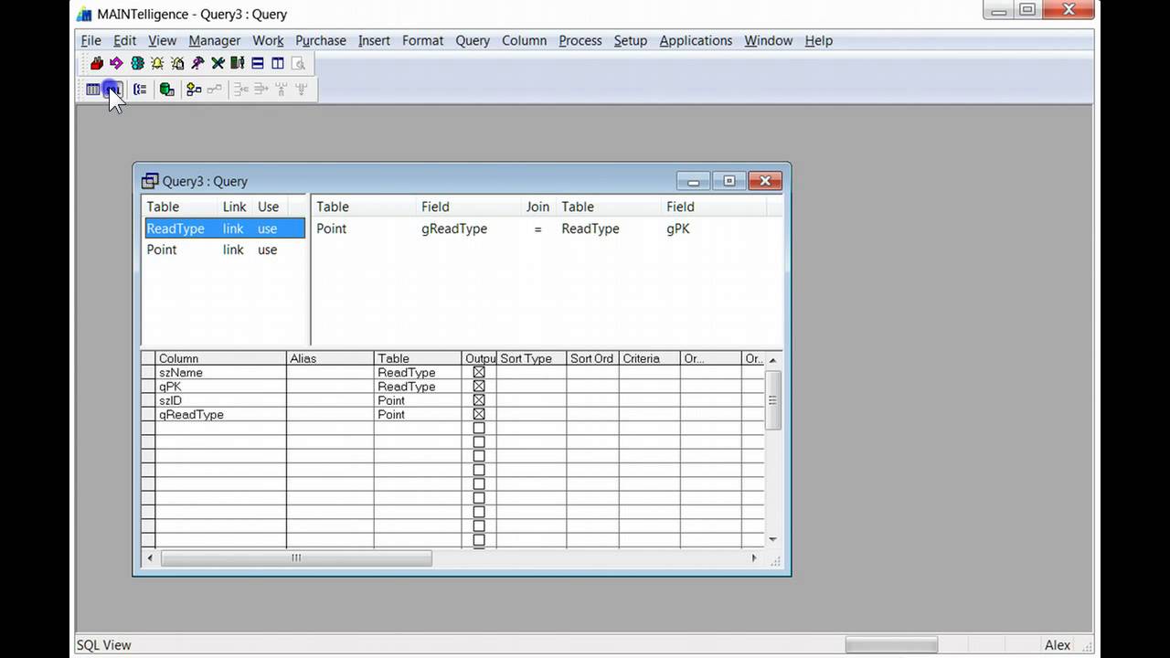 How to make a sql query joining two tables in maintelligence youtube