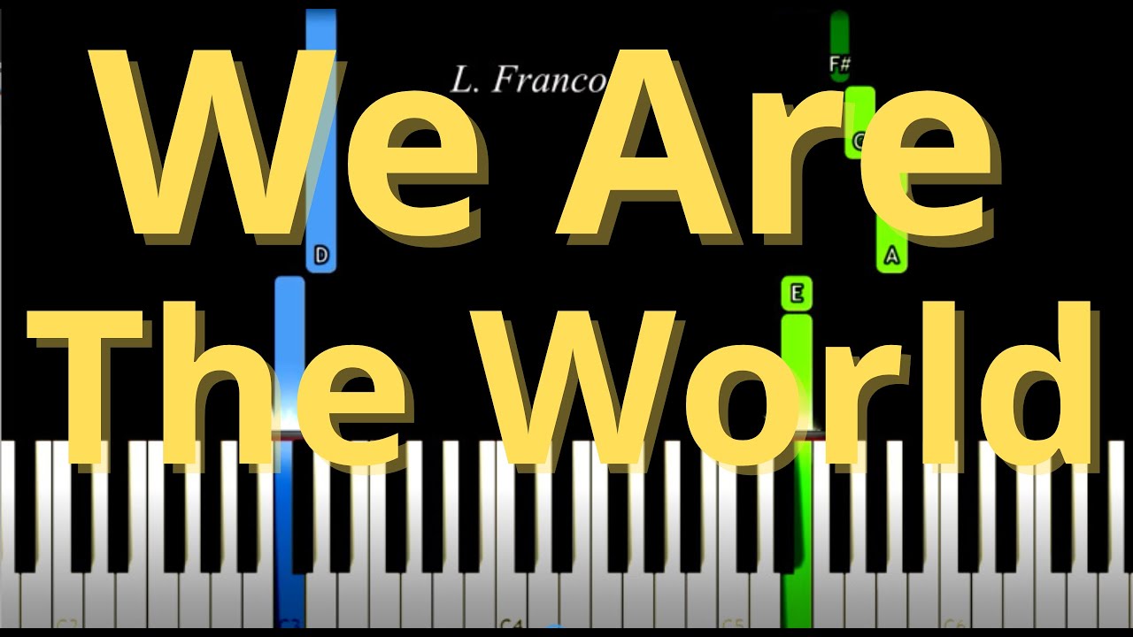 We Are The World USA for Africa Easy Piano Tutorial