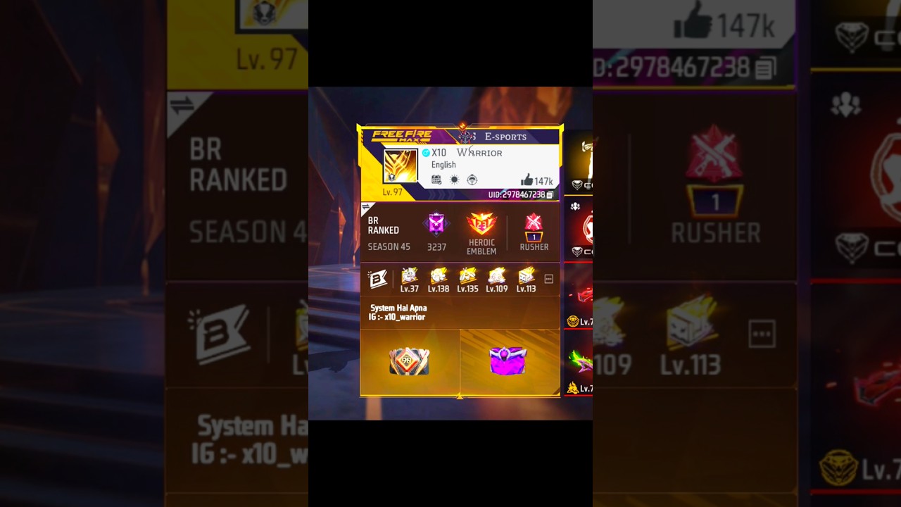 Free fire 🔥Level Up Glitch 100x Faster ❤️‍🔥|| 