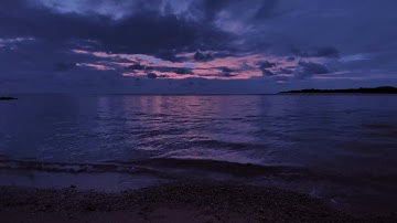 Fall Asleep with Powerful Waves at Night on Museddu Beach - Ocean Sounds for Deep Sleeping