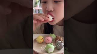 cute korean snacks eating asmr 🐼🐻🐷🐥...#aiasmr #asmr #satisfying #cute #viral #shorts
