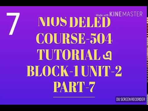 #7 Nios Deled Tutorial Course 504 Block-1 Unit-2
