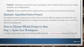How to Choose a Project to Run in a Multi-Project Workspace in Xcode