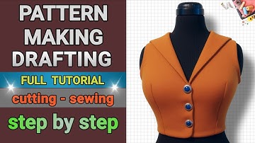 How to make this collar and bodice in 3 steps | Pattern making, cutting, sewing + fit