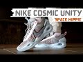 nike cosmic unity space hippie on feet
