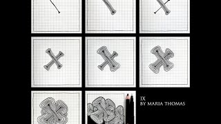 VASILISINAMARI zentangle tutorial pattern IX (узор зентангл)