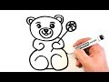 How to draw teddy bear on a whiteboard