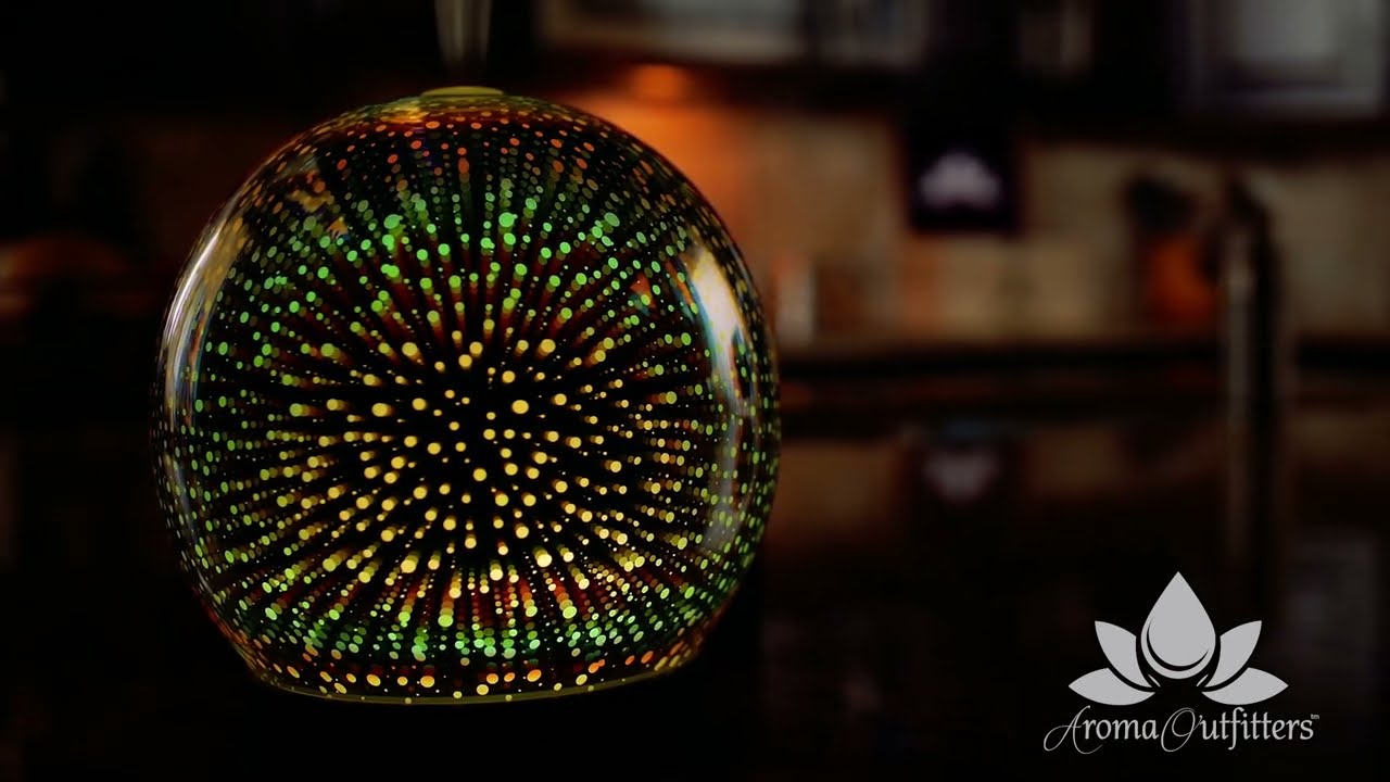 Aroma Outfitters 3D Galaxy Ultrasonic Glass Aromatherapy Diffuser