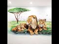 Lions on the wall. Wallpainting  brend.mira