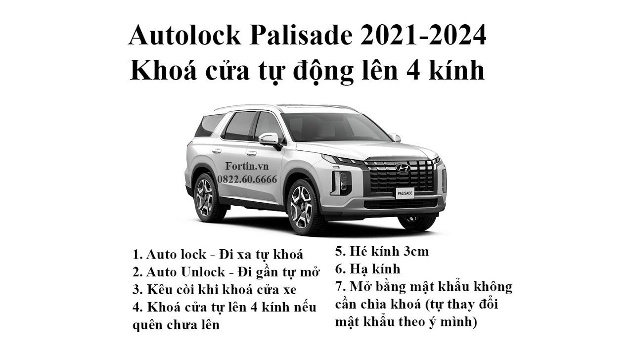 HD lắp đặt bộ Auto Lock Hyundai Palisade 2022 2023 2024 - YouTube