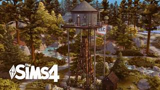 Water Tower Loft (ASMR) The Sims 4 Speed Build No CC