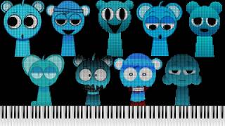 Sprunki Sky – All 40 Stages 🎹 | Piano Waterfall + MIDI Art Animation #piano #music #sprunki
