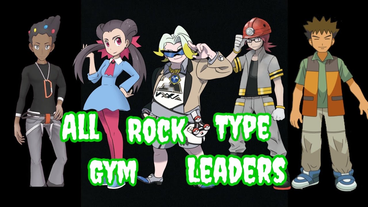All Rock Type Gym Leader Of Each Region ️ YouTube