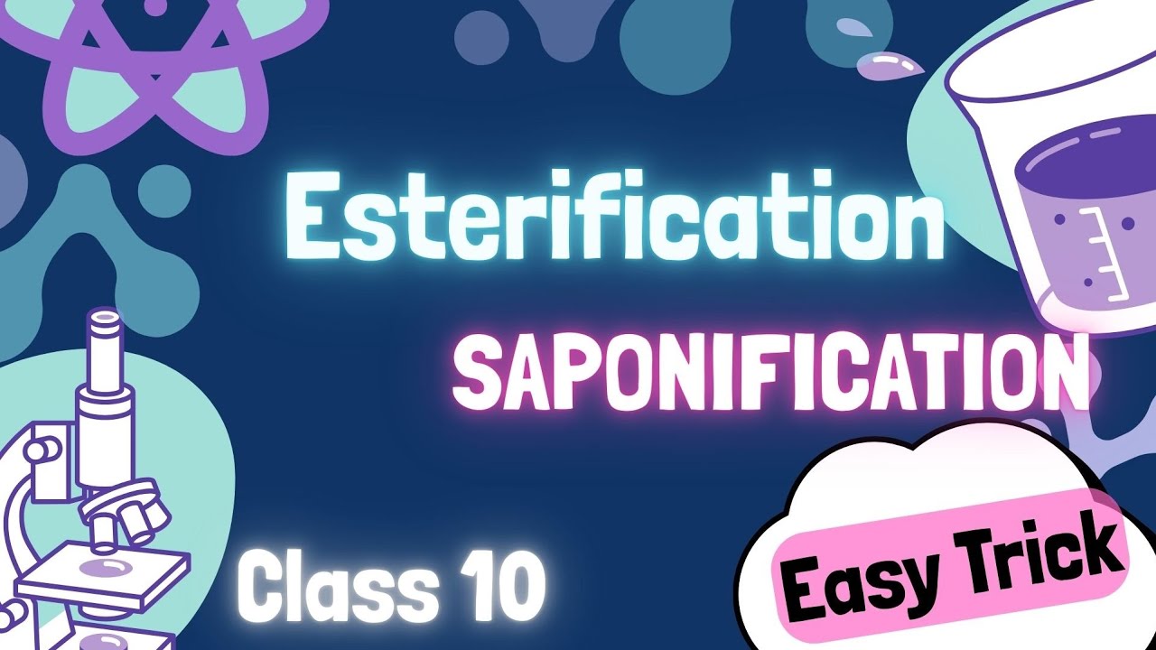 ESTERIFICATION AND SAPONIFICATION CLASS 10 EASY TRICK TO LEARN 