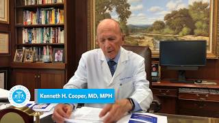 Message of the Day - Lifestyle has a Tremendous Affect on Longevity - Kenneth H. Cooper, MD, MPH
Lifestyle has a tremendous effect on longevity. In Dr. Kenneth Coopers Message of the Day, he addresses an article in the May 2018 issue of Circulation based on research from the Harvard School of Public Health that predicts that people who live a healthy lifestyle will live 10 years longer than the national average to approximately 87.6 years for men and 93.1 years for women. These are the virtually the same results that The Cooper Institute predicted back in 2003-2004 (87.5 years for men and 90.5 years for women) after studying almost 96,000 people from 1970 - 2003. The point? Nearly 76% of diseases we have are the result of our lifestyle. Healthy lifestyle choices can mean a longer life expectancy. Message of the Day - Lifestyle has a Tremendous Affect on Longevity - Kenneth H. Cooper, MD, MPH