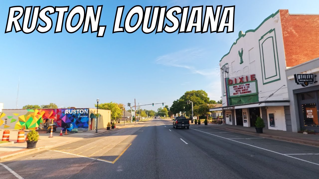 Ruston Pretty Ruston, Louisiana! Drive with me through a Louisiana town! - YouTube