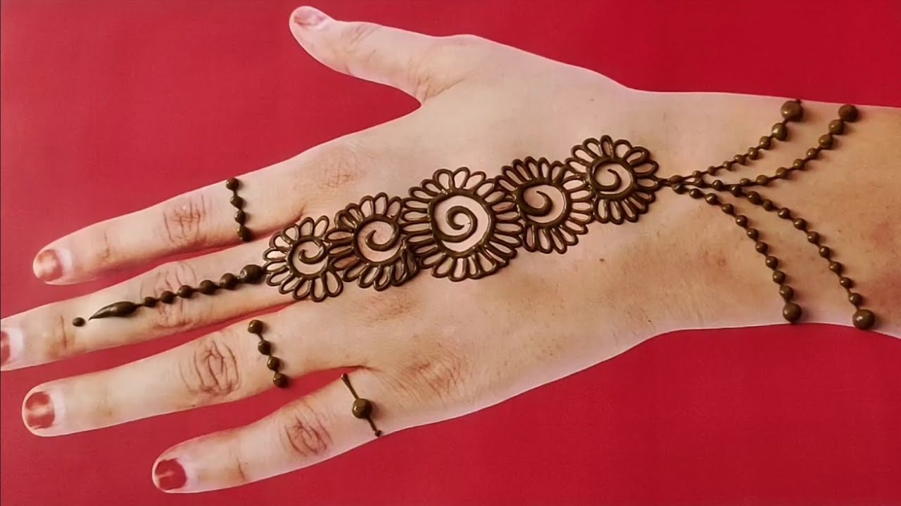 easy jewellery Mehndi Design 2020 ll Mehndi Designs for back hand ll