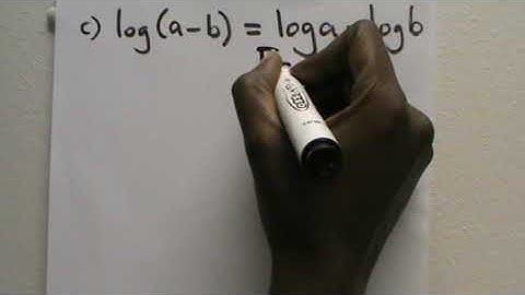 Logarithms true or false: log(a-b) = loga - logb