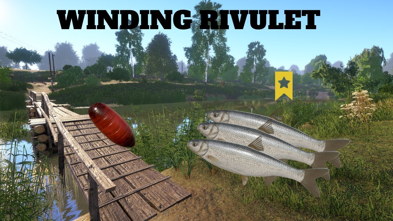 Russian Fishing 4 RF4 WINDING RIVULET Good spot to get the dace