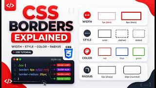 🚀 CSS Borders Explained | Border Width, Style, Color & Radius | CSS Tutorial