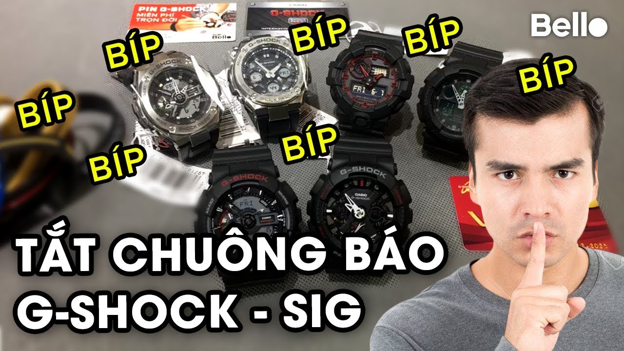 Cách tắt chuông báo hàng giờ G-Shock GA-100, GA-110,... - youtube