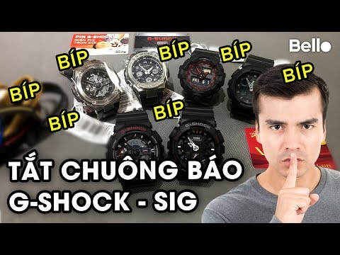 Video Cách tắt chuông báo hàng giờ G-Shock GA-100, GA-110,... - youtube