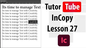 Adobe InCopy Tutorial - Lesson 27 - Table Adjustment Options and Adding Rows and Columns