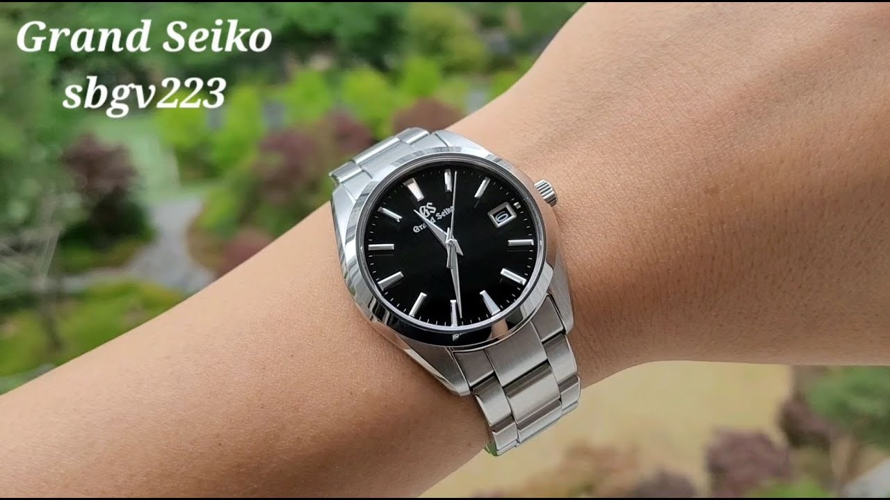 GrandSeiko sbgv223 black dial 그랜드세이코 블랙 - YouTube