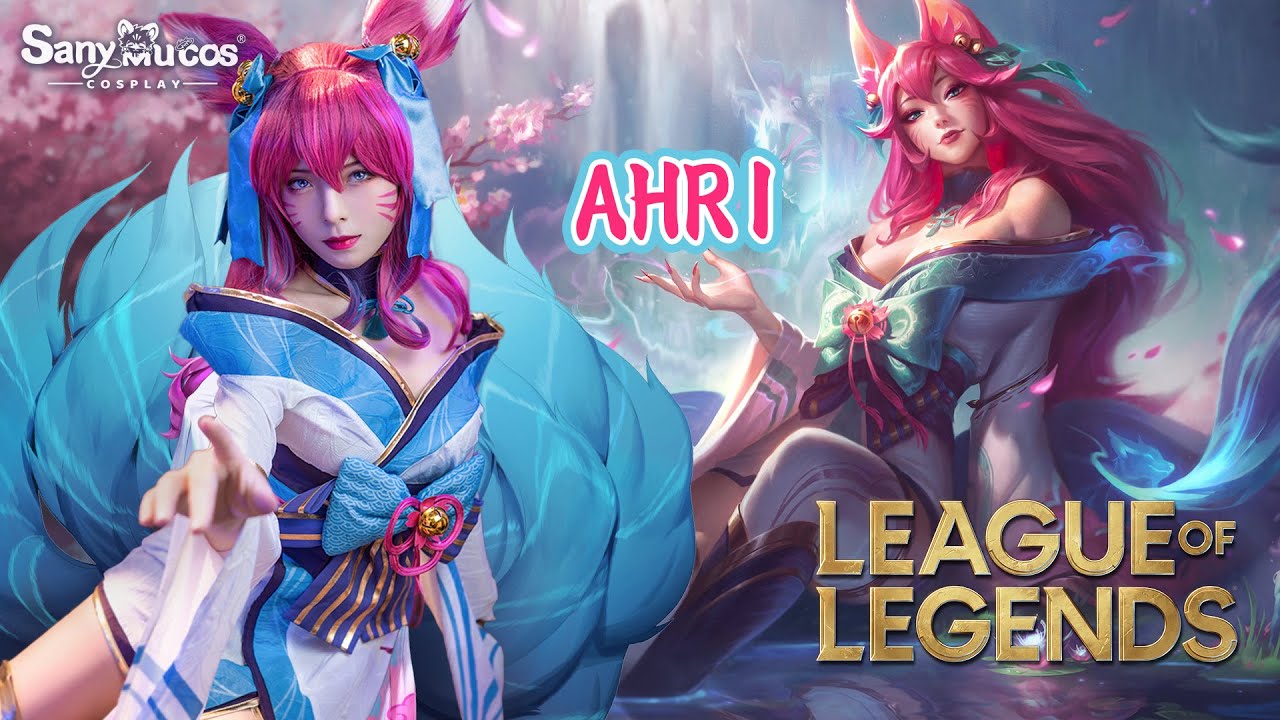 【SanyMuCos】League of Legends Spirit Blossom Ahri Cosplay Costume Plus Size Detail Show