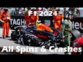 Formula 1 - All Spins & Crashes in 2024